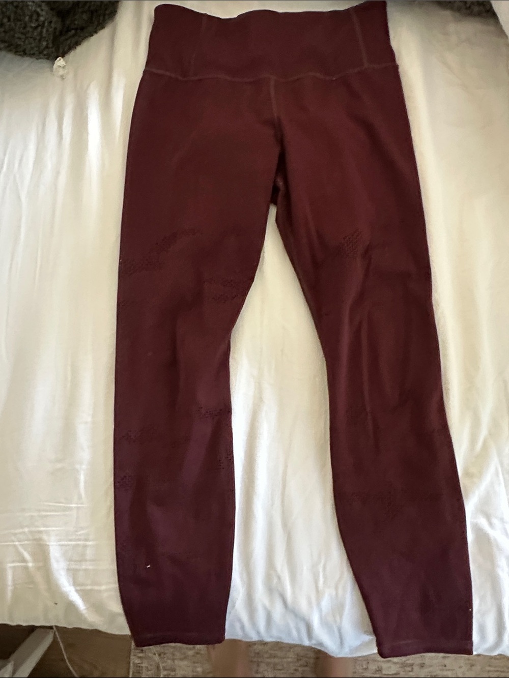 Athleta Burgundy Seamless Leggings